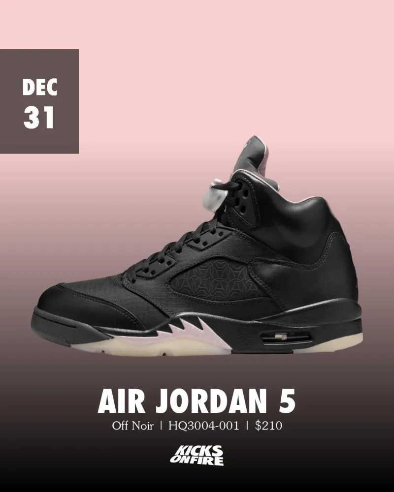 开云体育app-时尚奢华！黑粉色巴黎圣日耳曼联名款AJ5将于12月份上市