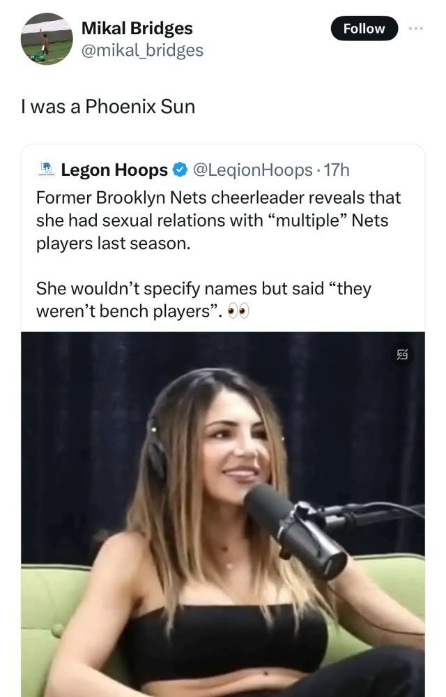 开云体育下载-前啦啦队员自曝上赛季和多位篮网球员发生关系